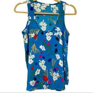 J Crew floral sleeveless blouse